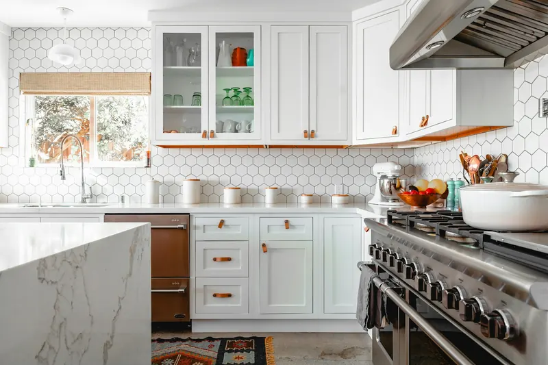 Bright kitchen where meals are prepared